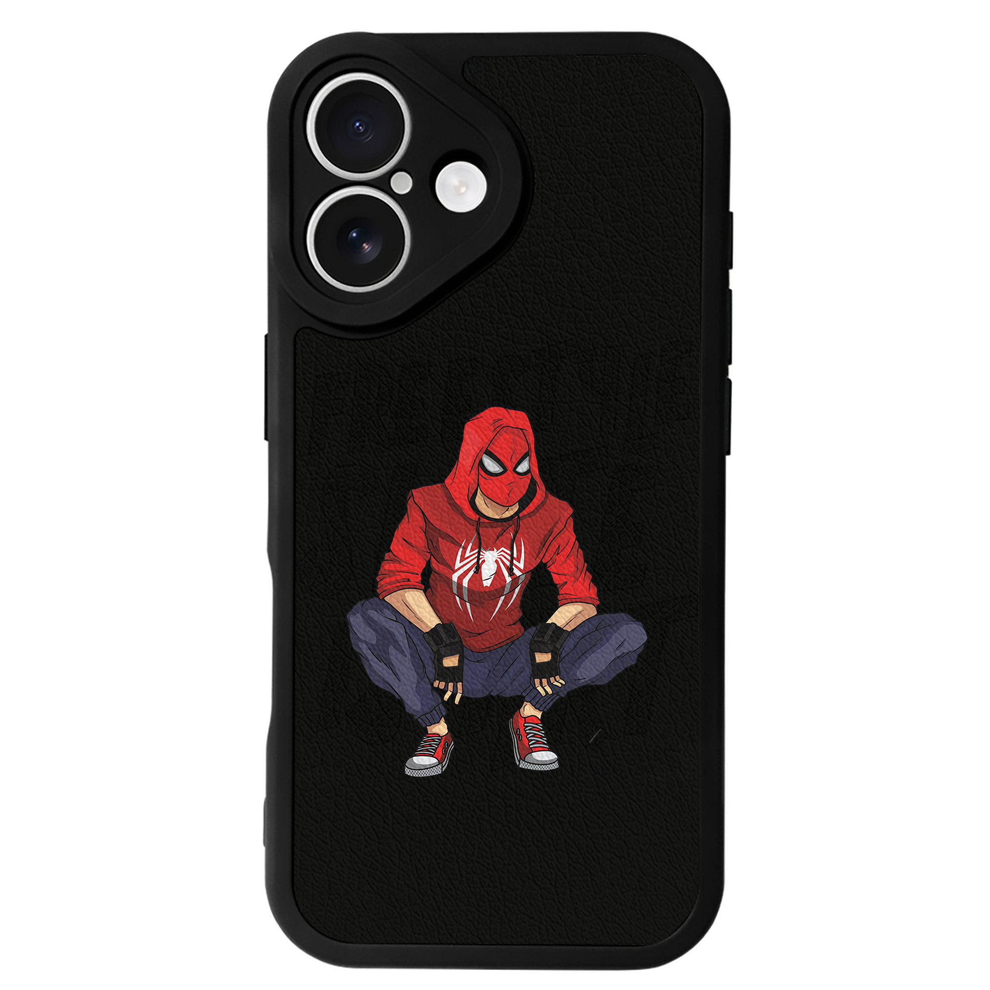 Spider Man スパイダーマン 【iPhone 16シリーズ対応】シリコンスマホケース（レザー調） 材質：シリコン